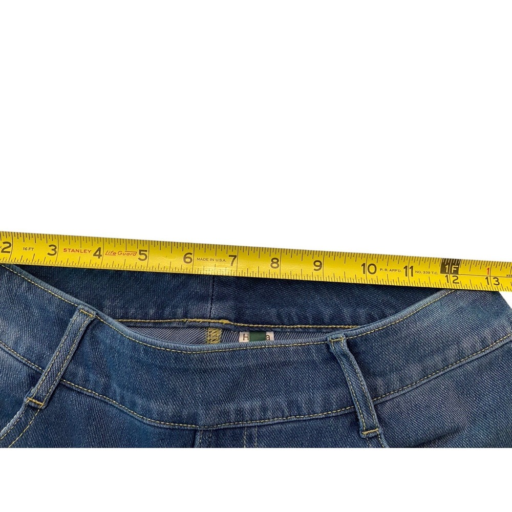 Halara Flex Denim Wide Leg Jeans Medium Petite Blue High Rise Stretch NWT New - Picture 7 of 9